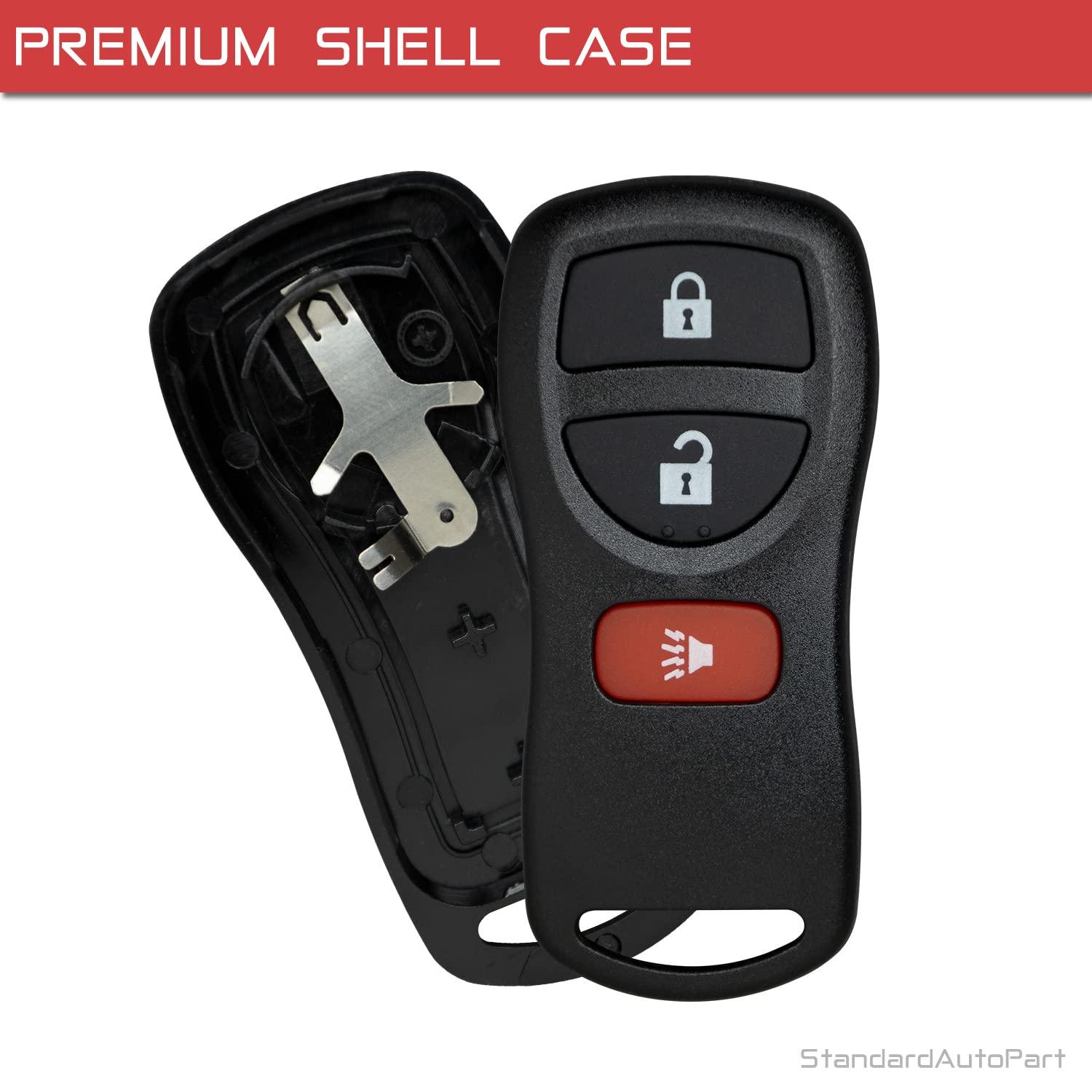 Car Remote Entry Fob Shell Case for Nissan Frontier Murano Pathfinder Quest Titan Xterra Armada FX35 FX45 QX4 KBRASTU15 (Shell Case)