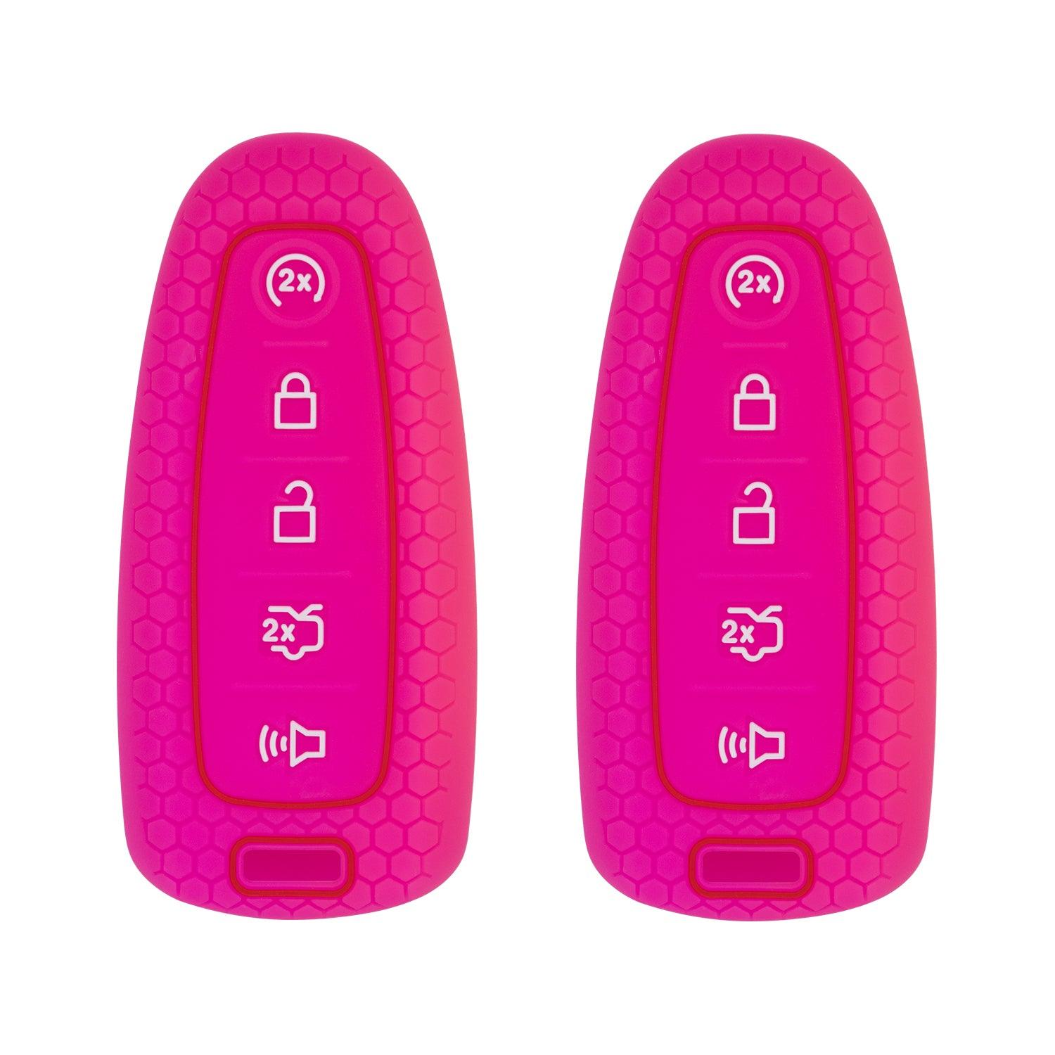 Smart Proximity Keyless Entry Fob for Ford Edge Explorer Flex Expedition Focus Focus Taurus Escape MKS MKT MKX Navigator M3N5WY8610 M3N5WY8609 164-R8092 8092 R8092 R8022 (Purple Double)