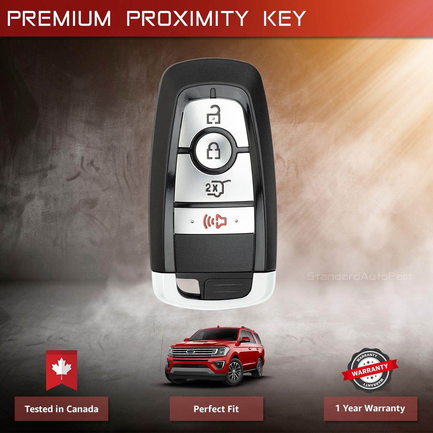 Smart Remote Keyless Entry Key for Ford Expedition Explorer Escape Mustang Bronco Maverik M3N-A2C931423 (Complete Unit)