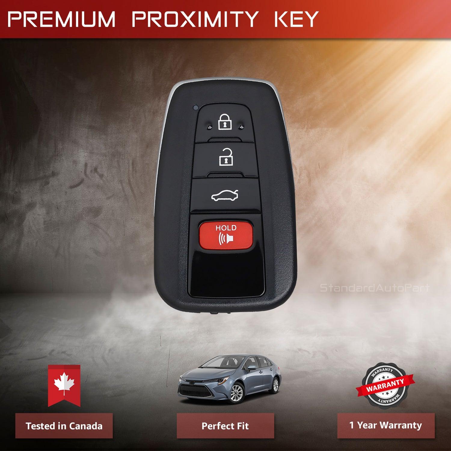 4 Button Proximity Remote Smart Key for Toyota Corolla 2019 2020 2021 HYQ14FBN 8990H-02030 (Complete Unit)