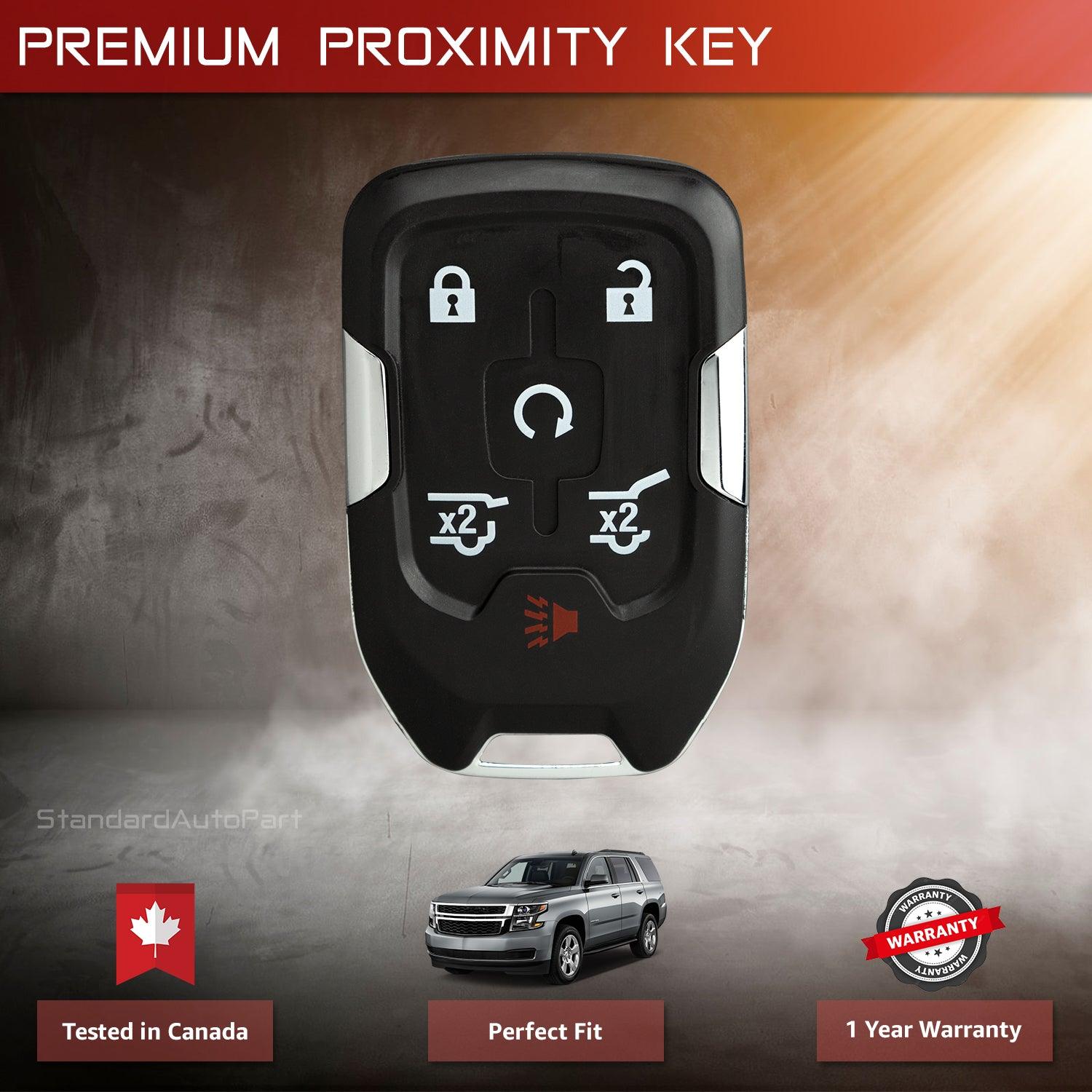 6 Button Proximity Smart Key 433 Mhz for Chevrolet Suburban Tahoe 2015 2016 2017 2018 2019 2020 HYQ1EA 13508282