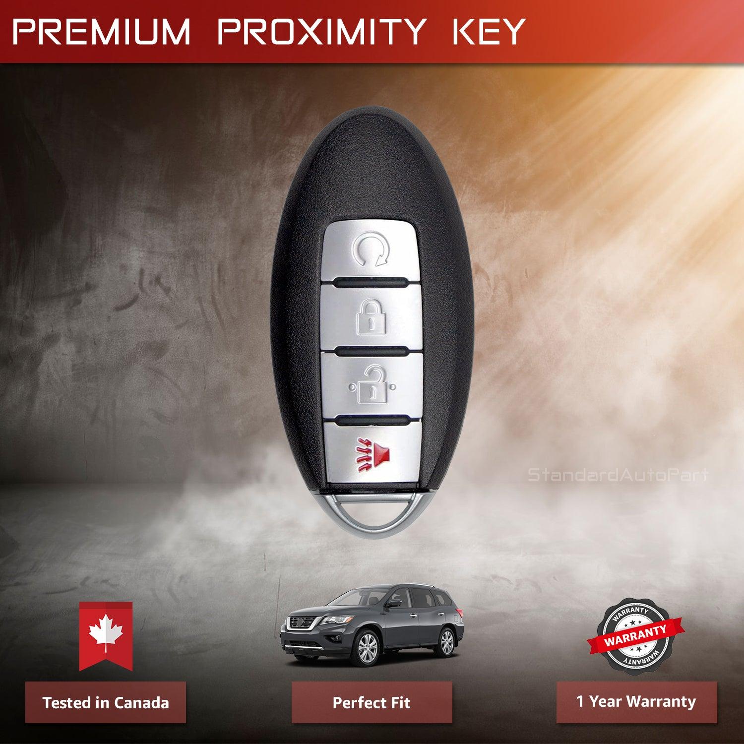 4 Button Proximity Remote Smart Key for Nissan Murano Pathfinder Titan 2019 2020 2021 KR5TXN7 (Complete Unit)