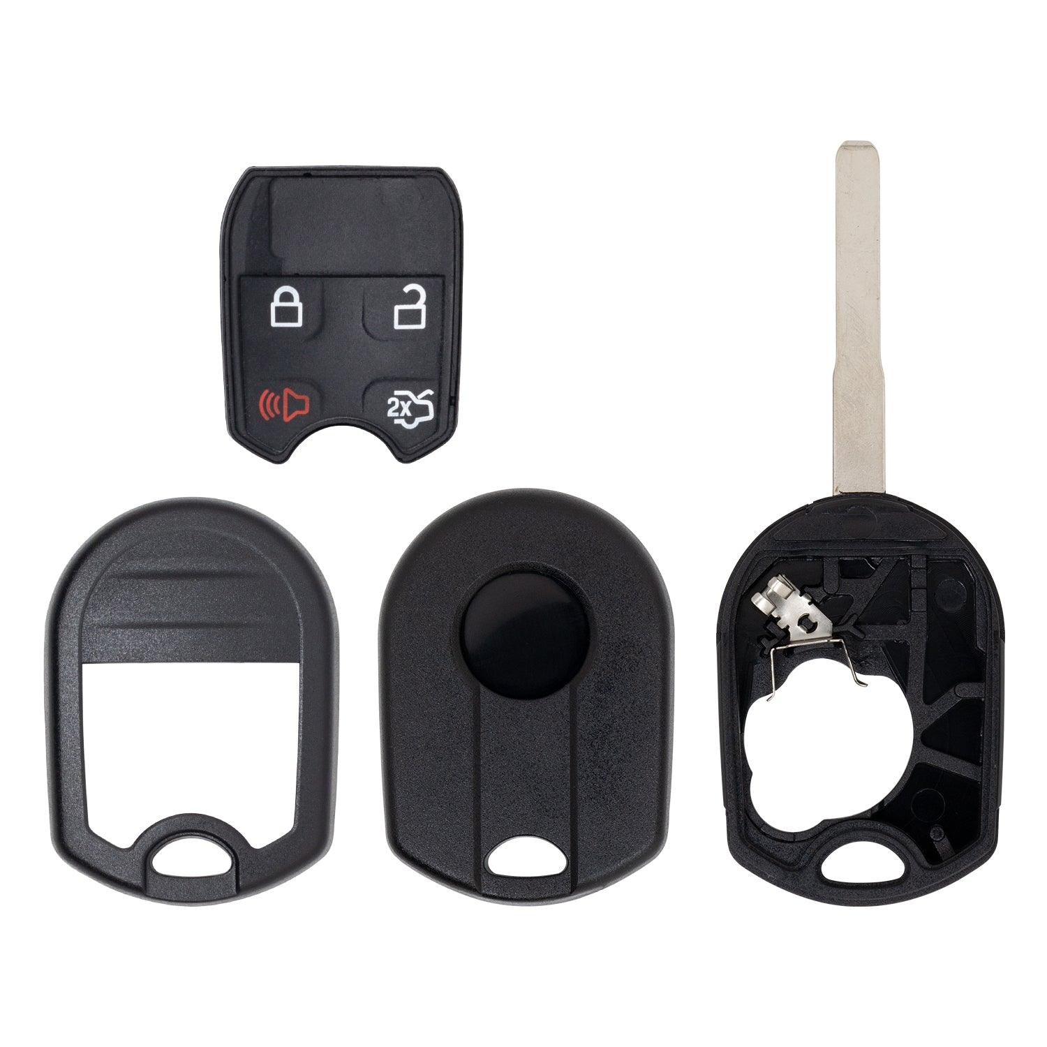 Remote Head Key fob for Ford Transit Connect Escape C-Max Fiesta Focus 2012 2013 2014 2015 2016 2017 2018 2019 164-R8046 R8046 5921709 (Shell Case) (4 Button)