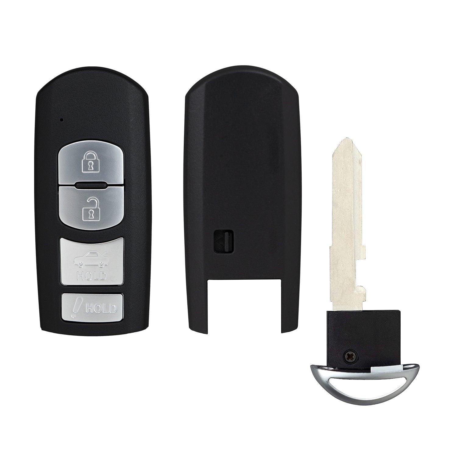 4 Button Proximity Remote Smart Key Shell Case for Mazda 3 6 Miata MX-5 WAZSKE13D01(Shell Case)