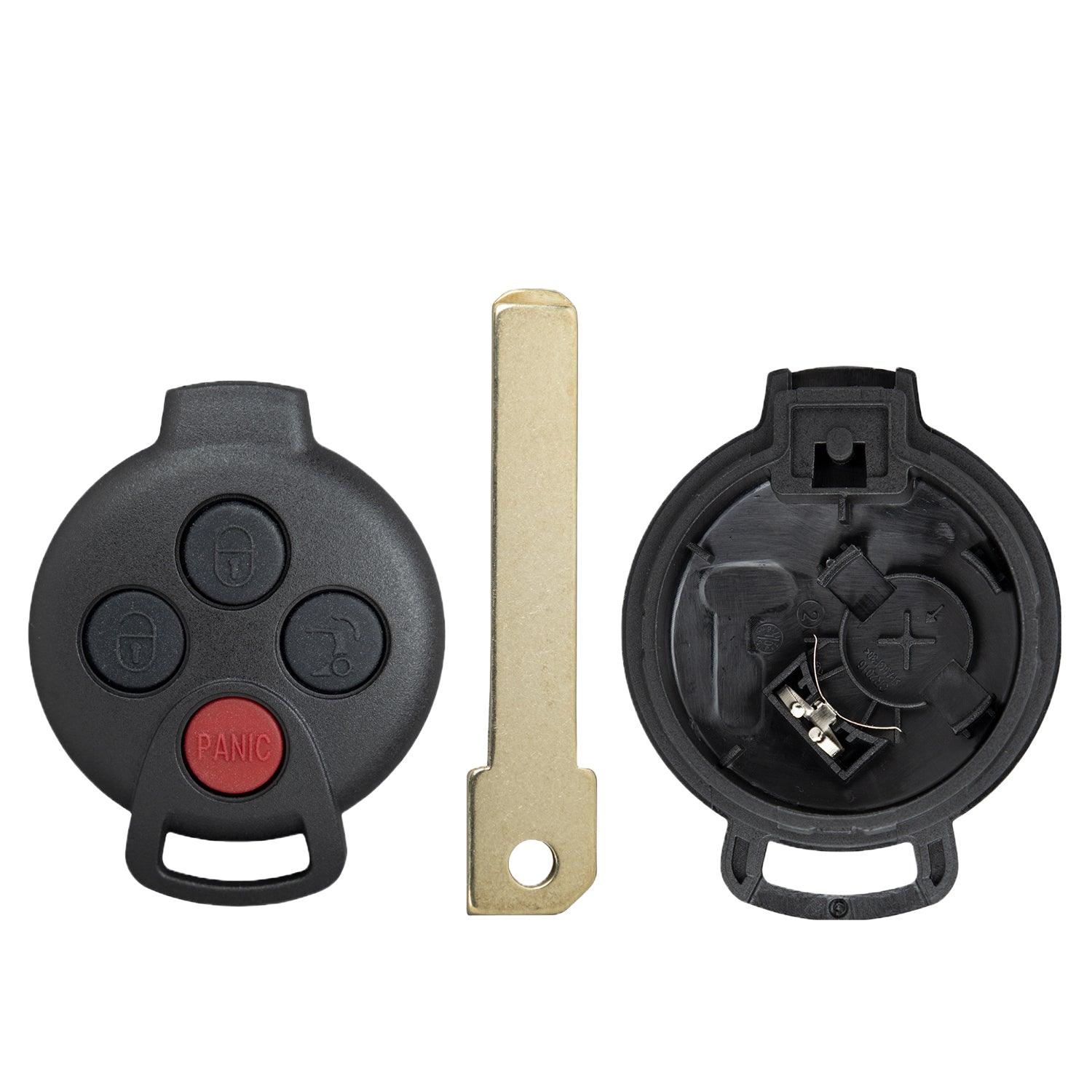 4 Button Remote Head Key for Mercedes Benz Smart Fortwo (2008-2015) KR55WK45144 (Shell Case)