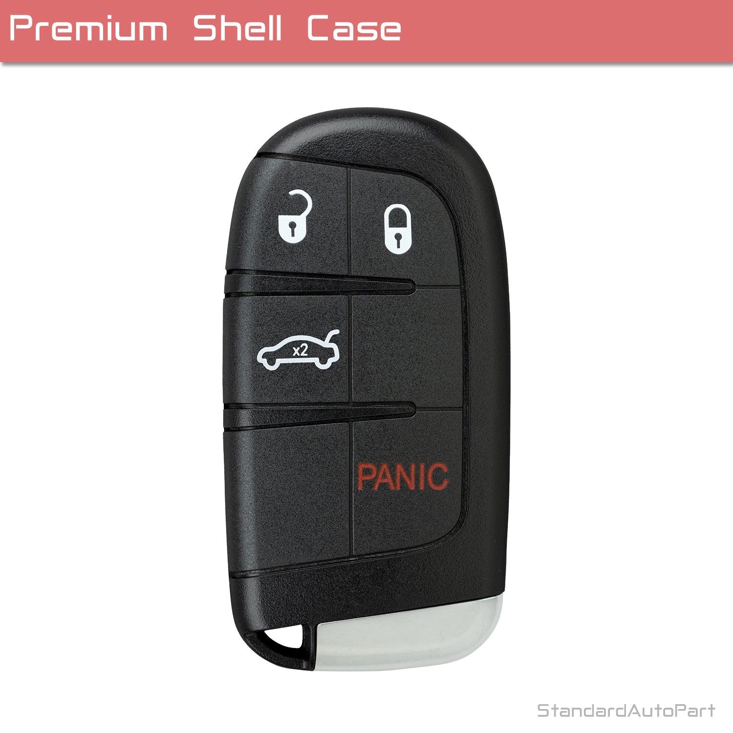 Keyless Entry Smart Key fob Shell Case for Journey Durango Compass M3N40821302 68066350AB M3N-40821302 (4 Button Trunk)