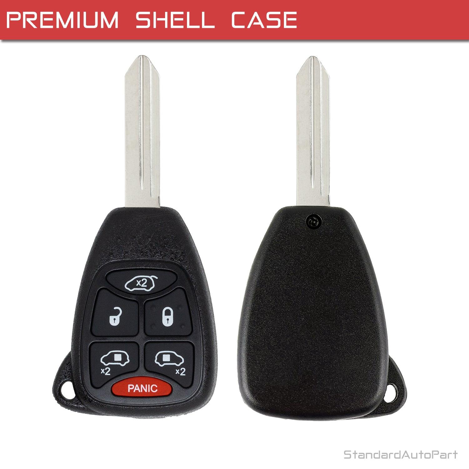 Premium Car Keyless entry remote head Key for Dodge Grand Caravan, Town & Country M3N5WY72XX 6 Button (Shell Case)