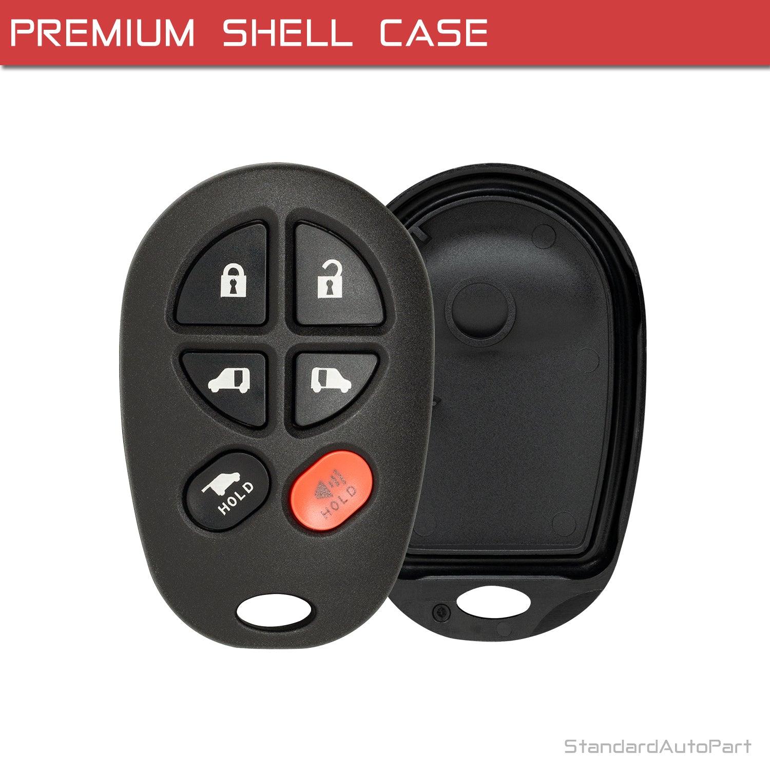 Remote Shell Case for Toyota Sienna 2004-2017 GQ43VT20T (6 Button Shell Case)