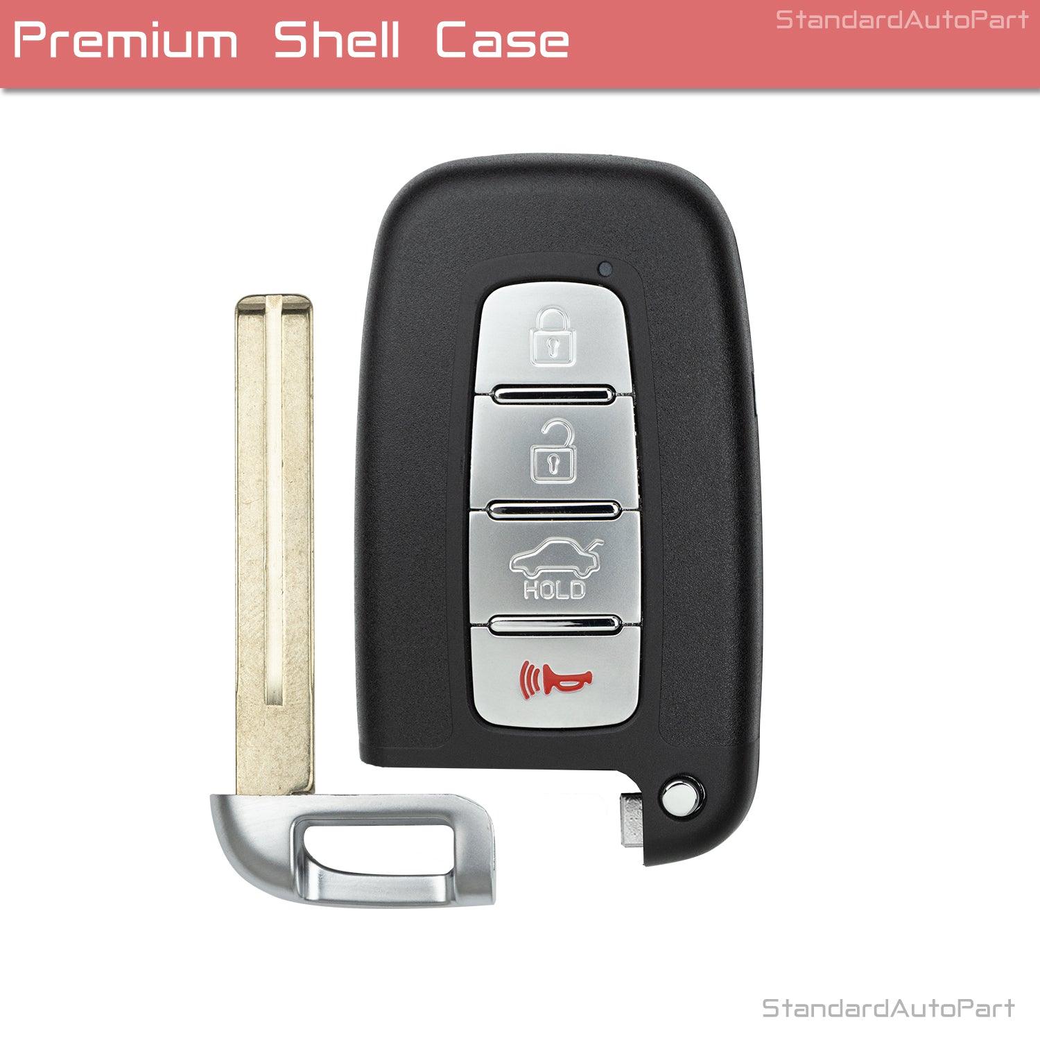 4 Button Proximity Smart Key Fob Compatible Azera Genesis Sonata Forte Optima Rio Sorento SY5HMFNA04 (Shell Case)