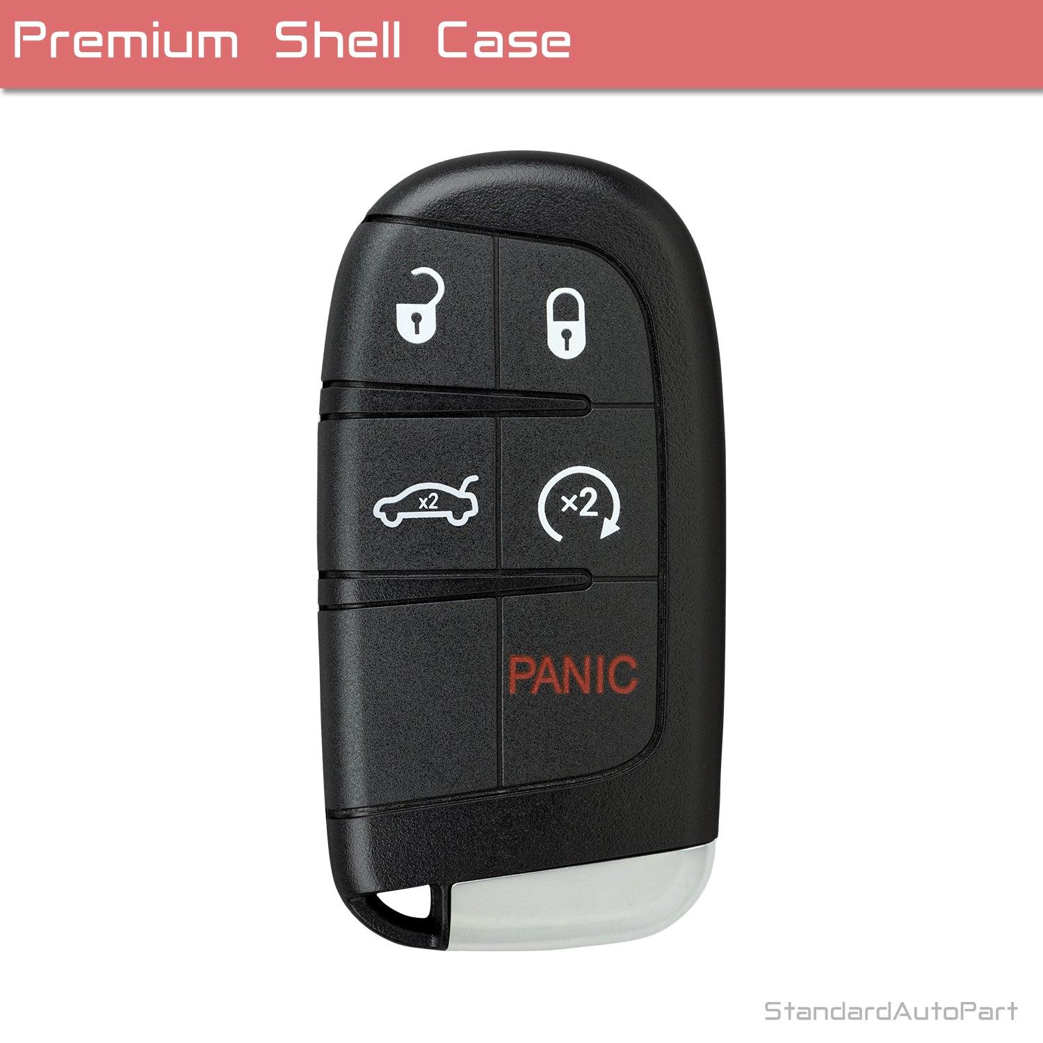 Keyless Entry Smart Key fob Shell Case for Journey Durango Compass M3N40821302 68066350AB M3N-40821302 (5 Button Trunk)