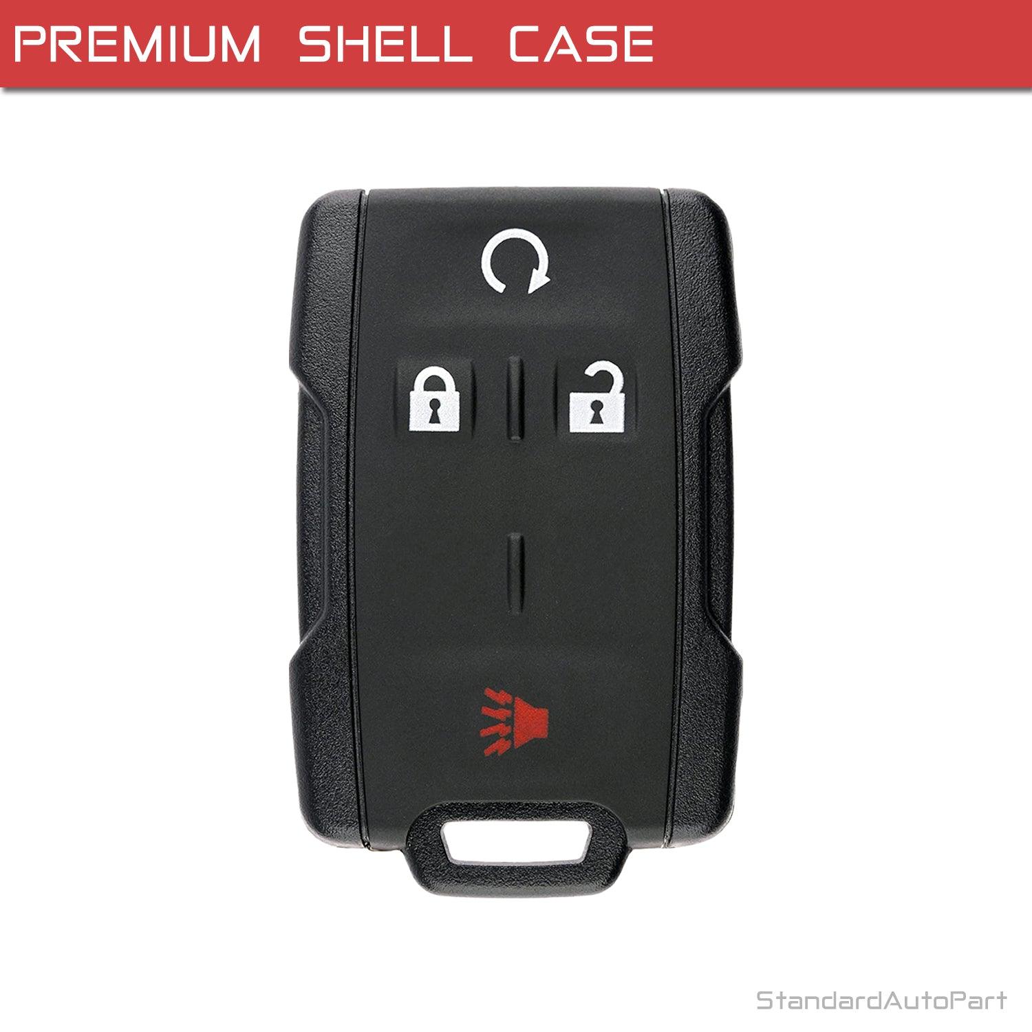 Key Fob Entry Remote Shell Case M3N-32337100 for GMC Sierra Canyon Silverado Colorado (Black) (Single)