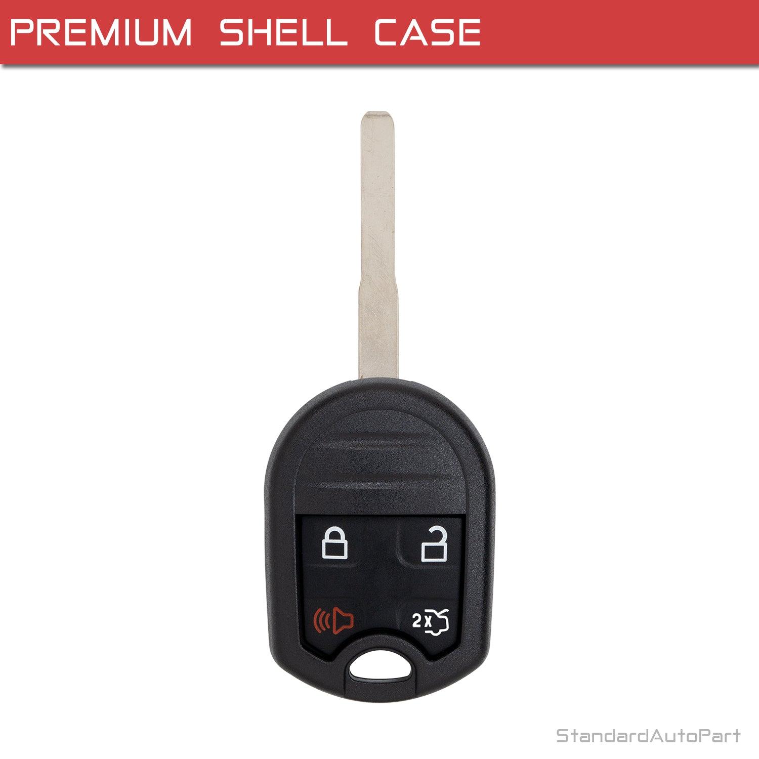 Remote Head Key fob for Ford Transit Connect Escape C-Max Fiesta Focus 2012 2013 2014 2015 2016 2017 2018 2019 164-R8046 R8046 5921709 (Shell Case) (4 Button)