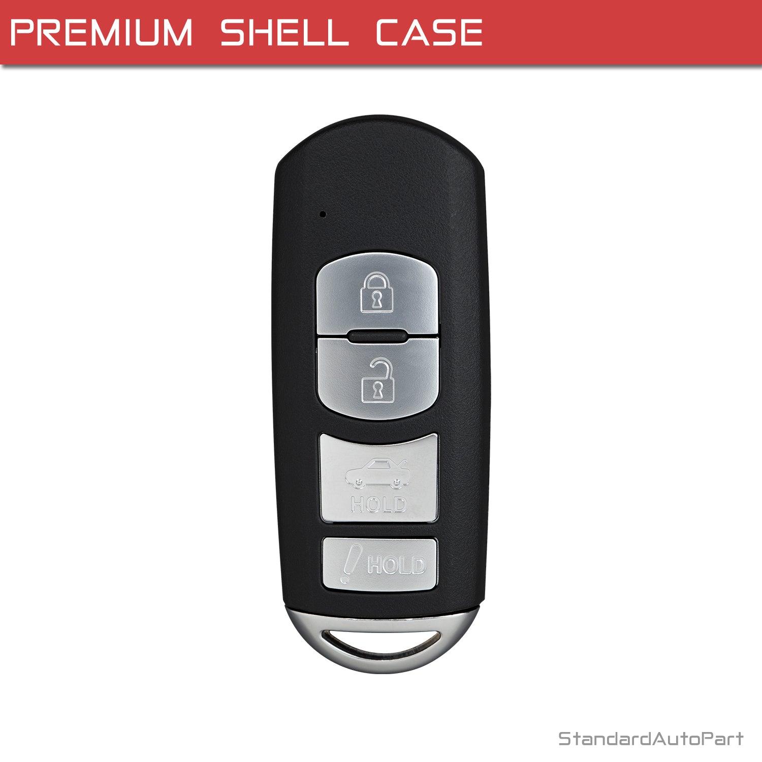 4 Button Proximity Remote Smart Key Shell Case for Mazda 3 6 Miata MX-5 WAZSKE13D01(Shell Case)